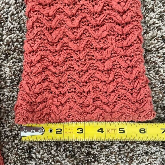 Free People size Small Orange oversized chunky burnt orange sweater - Picture 8 of 9